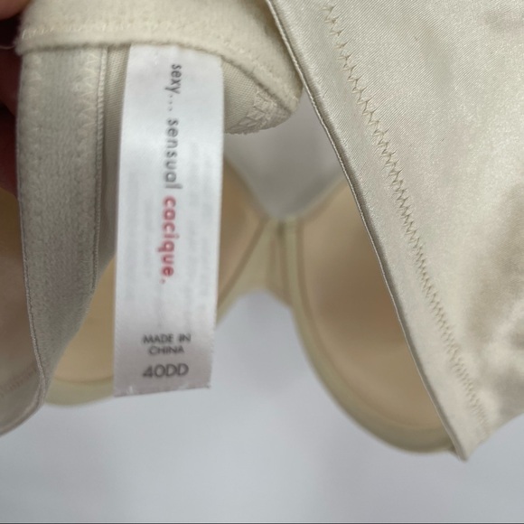 Cacique Sexy Sensual Cream Underwire Bra Size 40DD - Picture 6 of 6